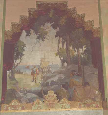 The Columbus Mural - One of six impressive 15' x 20' murals in the Lincoln Theatre